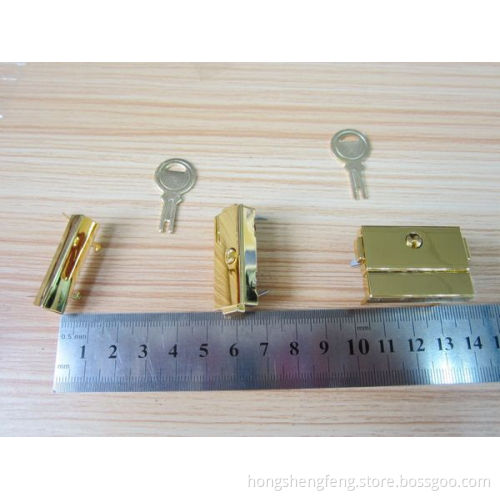 Manufacturer Supply Gold Color Zinc Alloy Wooden Box Lock with Key